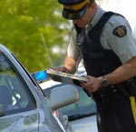 Traffic stop by an officer