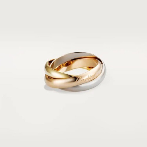 a Cartier yellow, white and rose gold intertwined band