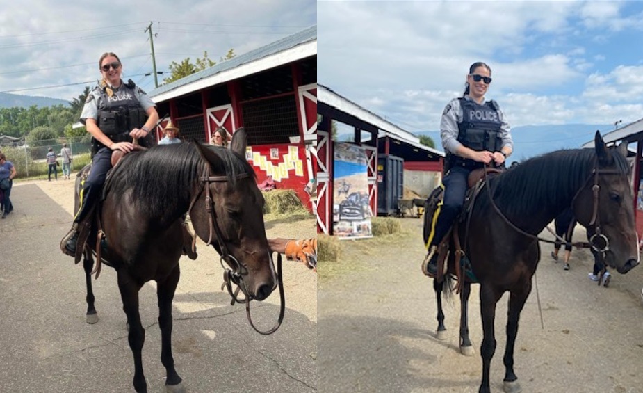 Cst. Valotaire and Cst. Taylor showing off their riding skills.